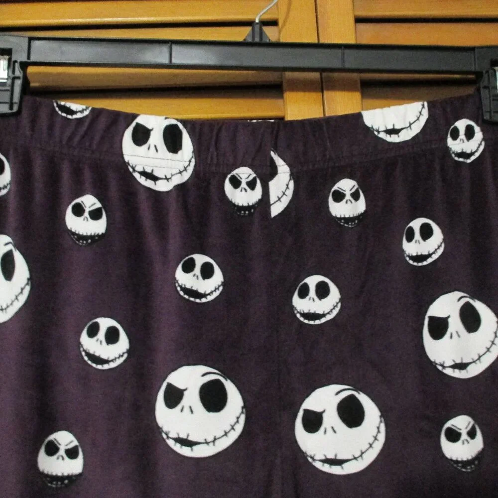 Disney pajama bottoms Jack Skellington deep purple, soft & stretchy size 3x - Picture 3 of 5